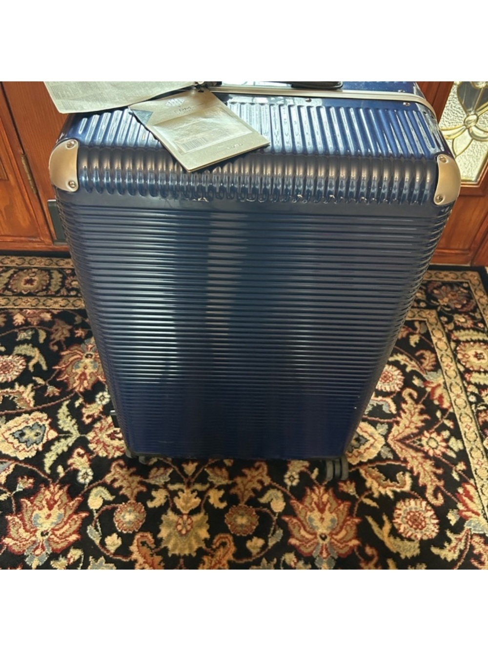 FPM Milano hard Bank 58 collection suitcase, NWT .Navy/silver - Picture 15 of 15